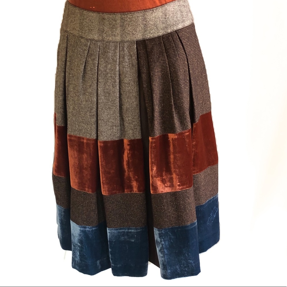 Etro Wool and Velvet Skirt